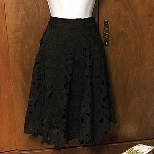 NWT GRACIA BLACK CUT OUT SKIRT